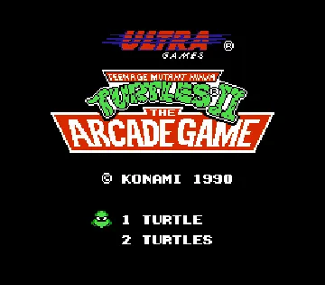 Teenage Mutant Ninja Turtles II - The Arcade Game (USA) (The Cowabunga Collection) (Aftermarket) screen shot title